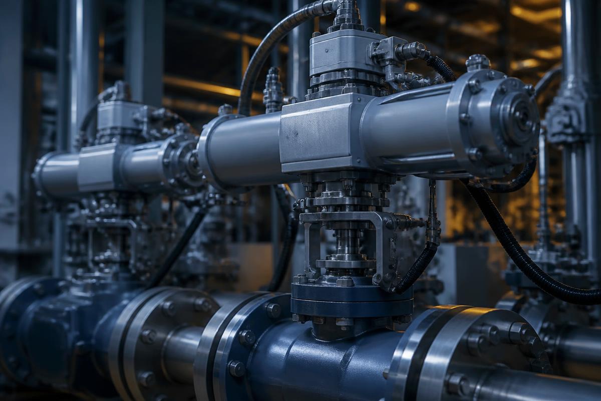 Industrial control and process equipment in an energy-sector facility